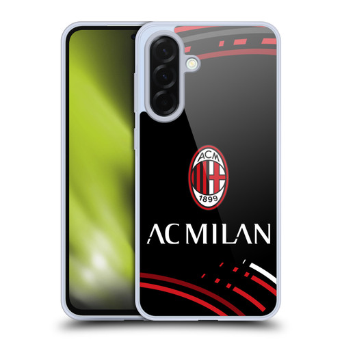 AC Milan Crest Patterns Curved Soft Gel Case for Samsung Galaxy A36 5G
