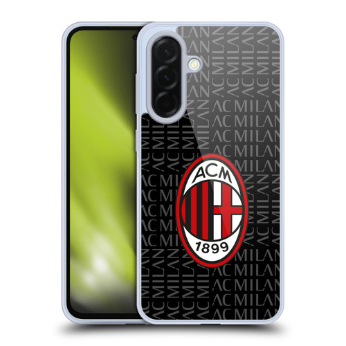 AC Milan Crest Patterns Red And Grey Soft Gel Case for Samsung Galaxy A36 5G