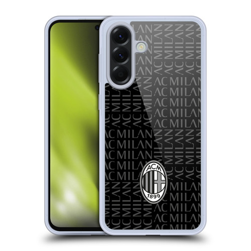 AC Milan Crest Patterns Black And Grey Soft Gel Case for Samsung Galaxy A56 5G