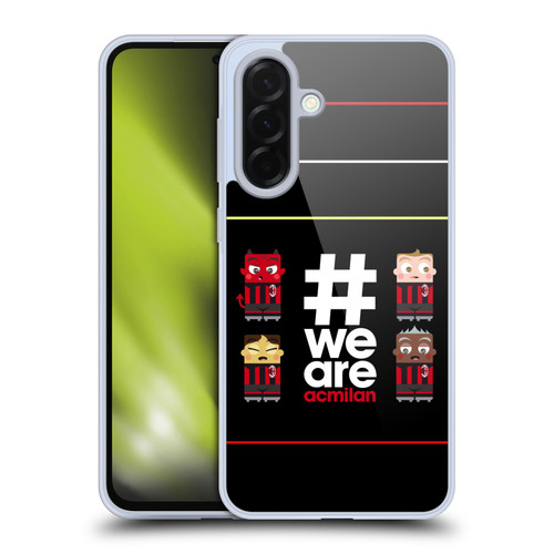 AC Milan Crest Stripes 3 Soft Gel Case for Samsung Galaxy A36 5G