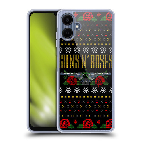 Guns N' Roses Christmas Text Logo Pistol Soft Gel Case for Samsung Galaxy A06 4G / 5G