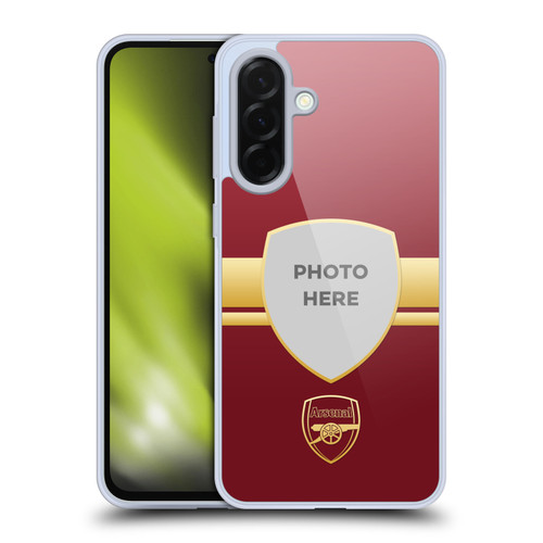 Custom Customised Personalised Arsenal FC Customised Photos Red and Gold Soft Gel Case for Samsung Galaxy A36 5G