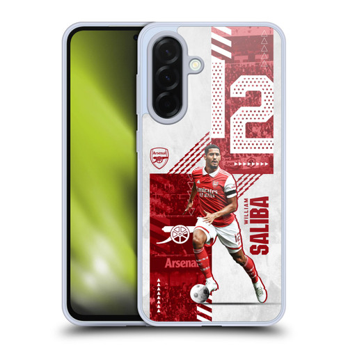 Arsenal FC 2022/23 First Team William Saliba Soft Gel Case for Samsung Galaxy A36 5G