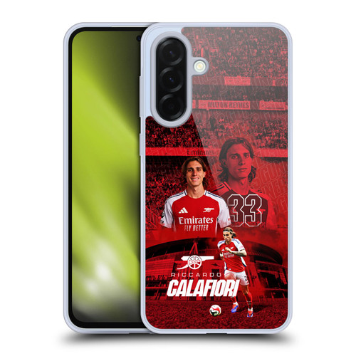 Arsenal FC 2024/25 First Team Riccardo Calafiori Soft Gel Case for Samsung Galaxy A36 5G