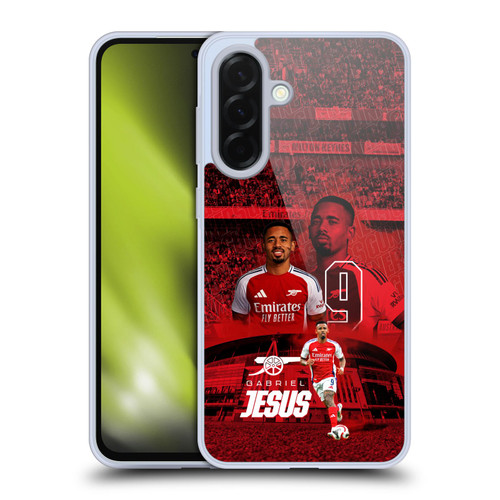 Arsenal FC 2024/25 First Team Gabriel Jesus Soft Gel Case for Samsung Galaxy A36 5G