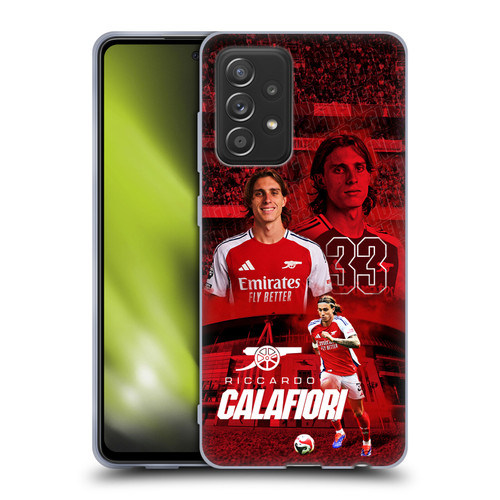 Arsenal FC 2024/25 First Team Riccardo Calafiori Soft Gel Case for Samsung Galaxy A52 / A52s / 5G (2021)