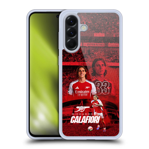Arsenal FC 2024/25 First Team Riccardo Calafiori Soft Gel Case for Samsung Galaxy A56 5G