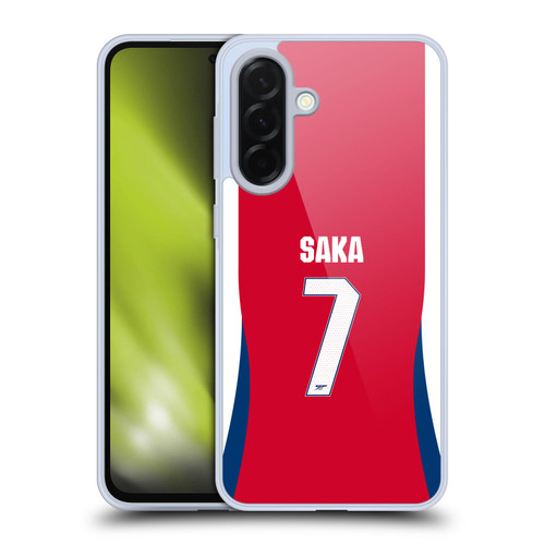 Arsenal FC 2024/25 Players Home Kit Bukayo Saka Soft Gel Case for Samsung Galaxy A36 5G