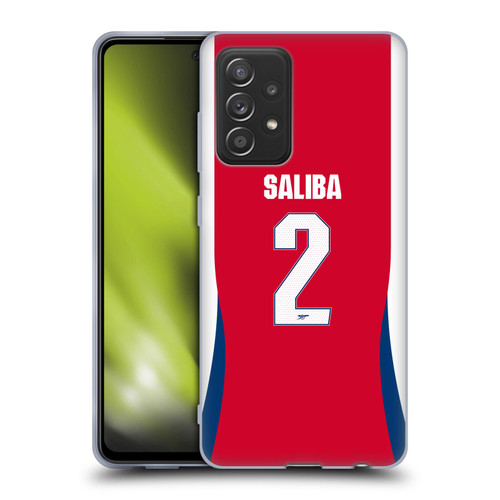Arsenal FC 2024/25 Players Home Kit William Saliba Soft Gel Case for Samsung Galaxy A52 / A52s / 5G (2021)