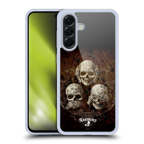Alchemy Gothic Skull No Evil Three Skull Soft Gel Case for Samsung Galaxy A56 5G