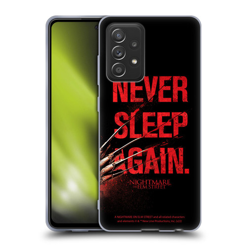A Nightmare On Elm Street (2010) Graphics Never Sleep Again Soft Gel Case for Samsung Galaxy A52 / A52s / 5G (2021)