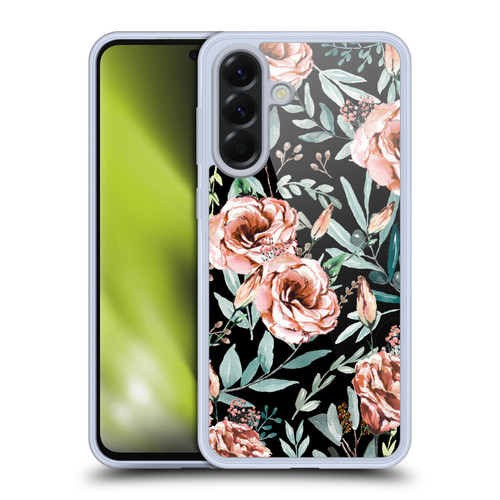 Anis Illustration Bloomers Black Soft Gel Case for Samsung Galaxy A56 5G