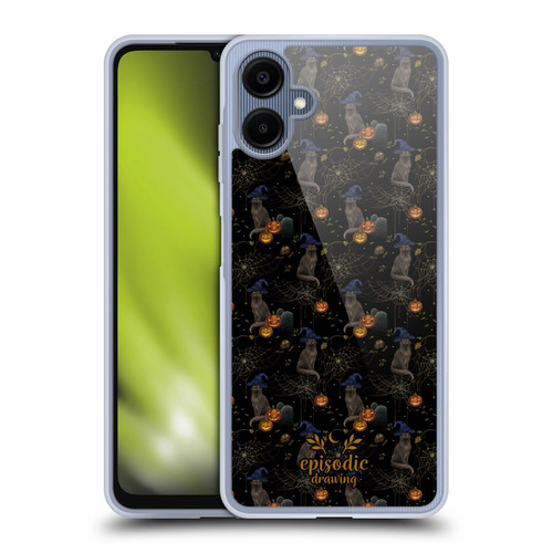Episodic Drawing Spooky Patterns Cat's Halloween Hat Soft Gel Case for Samsung Galaxy A06 4G / 5G