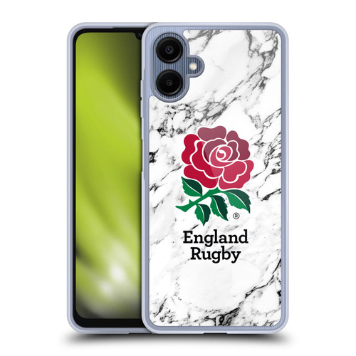 England Rugby Union Marble White Soft Gel Case for Samsung Galaxy A06 4G / 5G