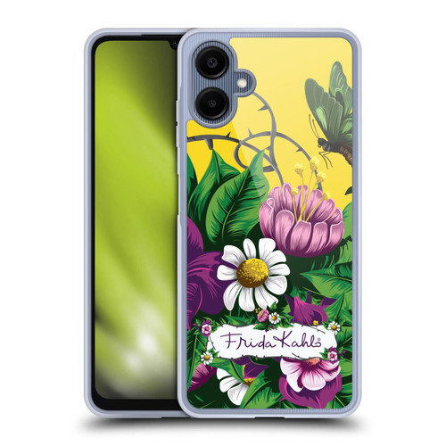 Frida Kahlo Purple Florals Butterfly Soft Gel Case for Samsung Galaxy A06 4G / 5G