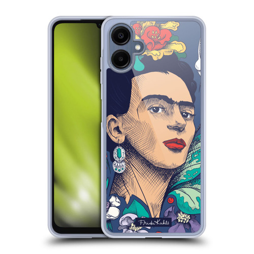 Frida Kahlo Sketch Flowers Soft Gel Case for Samsung Galaxy A06 4G / 5G