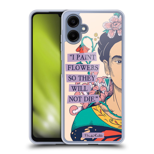 Frida Kahlo Sketch I Paint Flowers Soft Gel Case for Samsung Galaxy A06 4G / 5G
