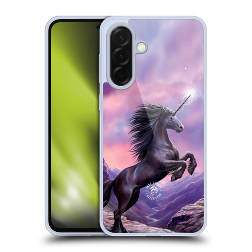 Anne Stokes Mythical Creatures Black Unicorn Soft Gel Case for Samsung Galaxy A36 5G