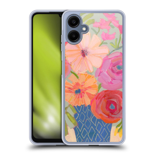 Suzanne Allard Floral Graphics Blue Diamond Soft Gel Case for Samsung Galaxy A06 4G / 5G