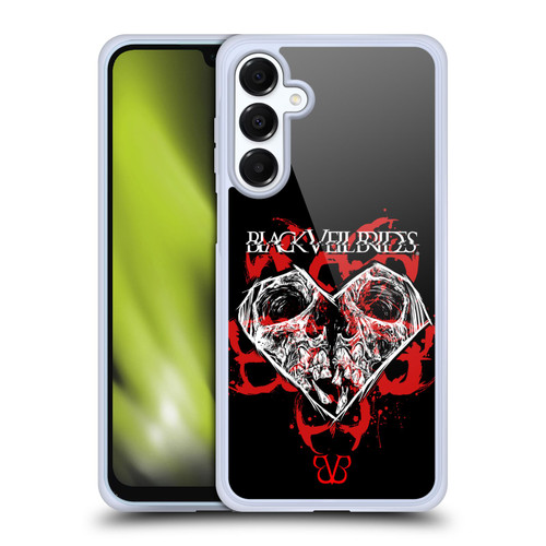 Black Veil Brides Band Art Skull Heart Soft Gel Case for Samsung Galaxy A16 5G & MagSafe
