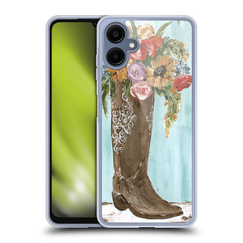 Haley Bush Floral Painting Boot Soft Gel Case for Samsung Galaxy A06 4G / 5G