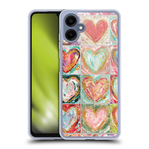Haley Bush Pattern Painting Hearts Soft Gel Case for Samsung Galaxy A06 4G / 5G