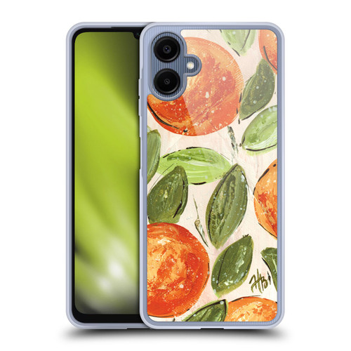 Haley Bush Pattern Painting Orange Splash Soft Gel Case for Samsung Galaxy A06 4G / 5G