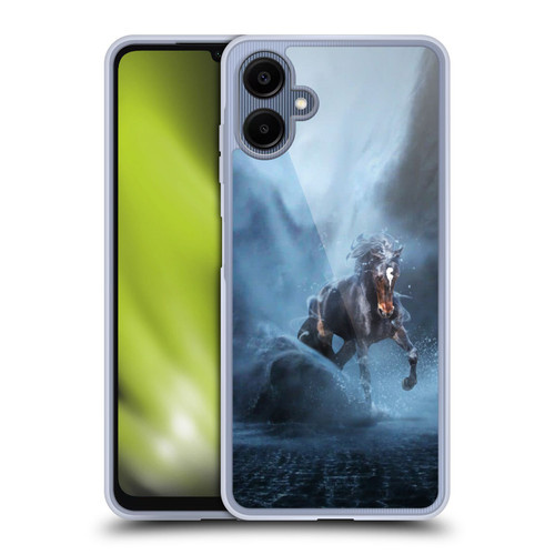 Klaudia Senator Animal Art Black Horse Soft Gel Case for Samsung Galaxy A06 4G / 5G