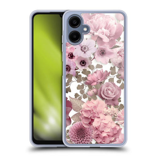 LebensArt Birds And Floral Pink Flower Pattern Kopie Soft Gel Case for Samsung Galaxy A06 4G / 5G
