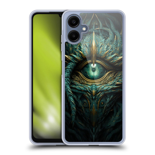 LebensArt Mix Art Teal Green Dragon Eye Soft Gel Case for Samsung Galaxy A06 4G / 5G