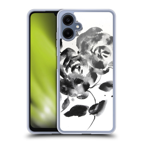 Mai Autumn Floral Blooms Black Beauty Soft Gel Case for Samsung Galaxy A06 4G / 5G
