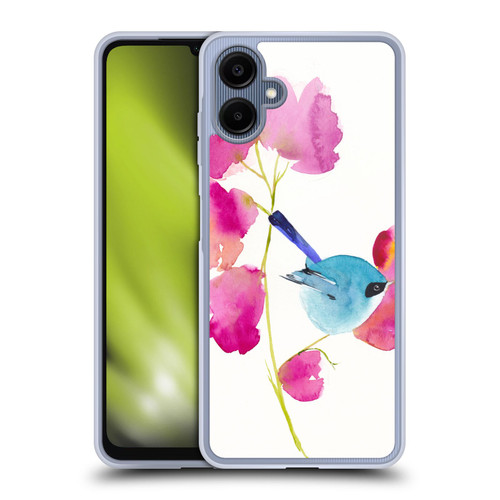 Mai Autumn Floral Blooms Blue Bird Soft Gel Case for Samsung Galaxy A06 4G / 5G