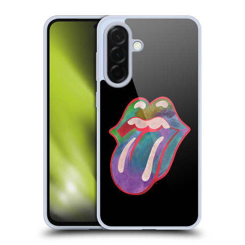 The Rolling Stones Graphics Watercolour Tongue Soft Gel Case for Samsung Galaxy A36 5G