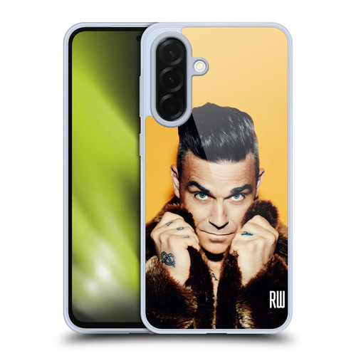 Robbie Williams Calendar Fur Coat Soft Gel Case for Samsung Galaxy A36 5G