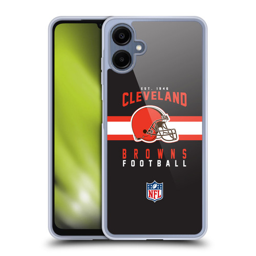 NFL Cleveland Browns Graphics Helmet Typography Soft Gel Case for Samsung Galaxy A06 4G / 5G