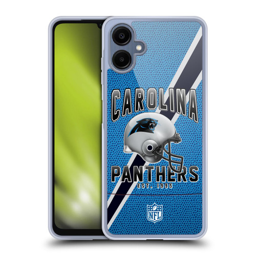 NFL Carolina Panthers Logo Art Football Stripes Soft Gel Case for Samsung Galaxy A06 4G / 5G