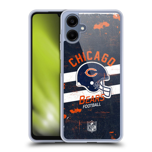 NFL Chicago Bears Logo Art Helmet Distressed Soft Gel Case for Samsung Galaxy A06 4G / 5G