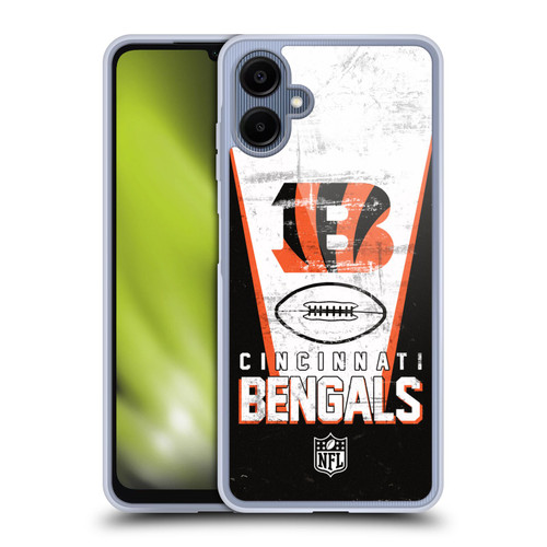 NFL Cincinnati Bengals Logo Art Banner Soft Gel Case for Samsung Galaxy A06 4G / 5G