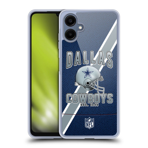 NFL Dallas Cowboys Logo Art Football Stripes Soft Gel Case for Samsung Galaxy A06 4G / 5G