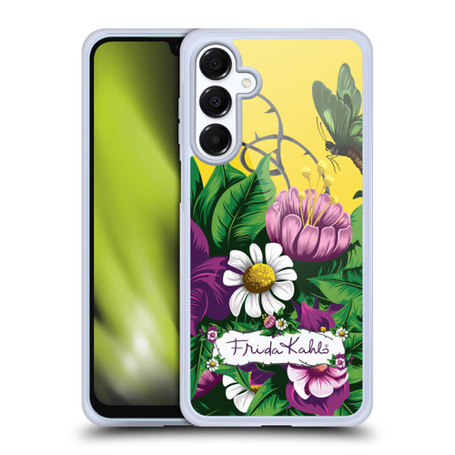 Frida Kahlo Purple Florals Butterfly Soft Gel Case for Samsung Galaxy A16 5G & MagSafe