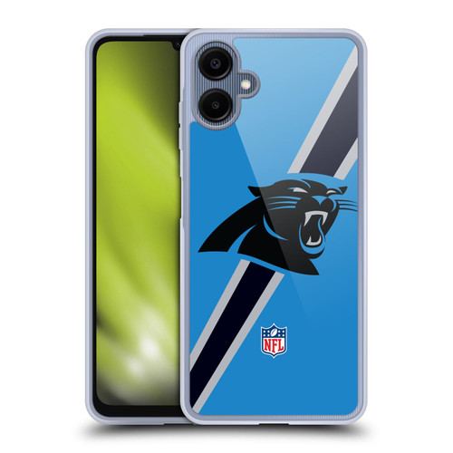 NFL Carolina Panthers Logo Stripes Soft Gel Case for Samsung Galaxy A06 4G / 5G