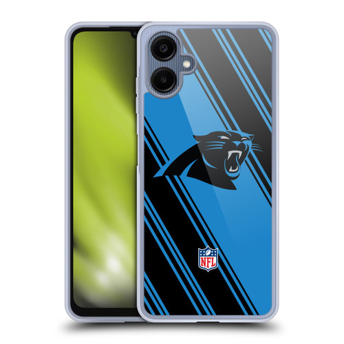 NFL Carolina Panthers Artwork Stripes Soft Gel Case for Samsung Galaxy A06 4G / 5G