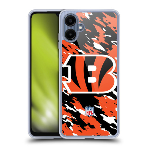 NFL Cincinnati Bengals Logo Camou Soft Gel Case for Samsung Galaxy A06 4G / 5G