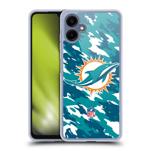 NFL Miami Dolphins Logo Camou Soft Gel Case for Samsung Galaxy A06 4G / 5G