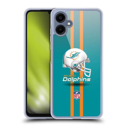 NFL Miami Dolphins Logo Helmet Soft Gel Case for Samsung Galaxy A06 4G / 5G