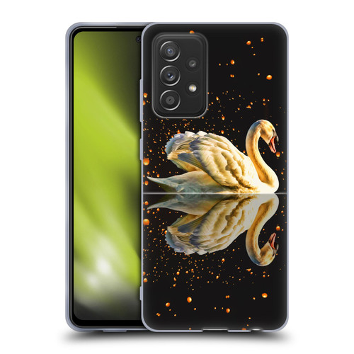 Dave Loblaw Animals Swan Lake Reflections Soft Gel Case for Samsung Galaxy A52 / A52s / 5G (2021)