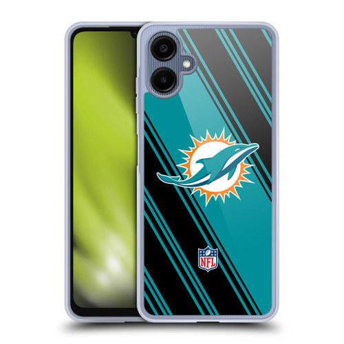 NFL Miami Dolphins Artwork Stripes Soft Gel Case for Samsung Galaxy A06 4G / 5G