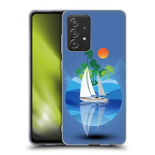 Dave Loblaw Contemporary Art Tropical Waters Soft Gel Case for Samsung Galaxy A52 / A52s / 5G (2021)