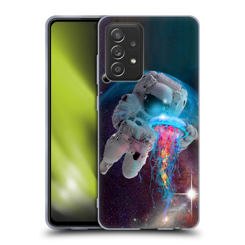 Dave Loblaw Jellyfish Astronaut And Jellyfish Soft Gel Case for Samsung Galaxy A52 / A52s / 5G (2021)