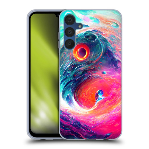 Wumples Cosmic Arts Blue And Pink Yin Yang Vortex Soft Gel Case for Samsung Galaxy A15 & MagSafe